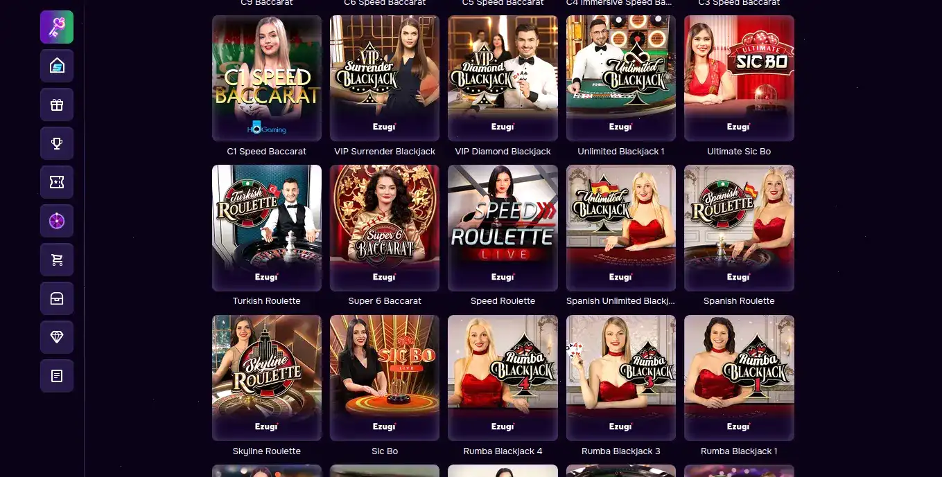 интерфейс бонусов Баунти казино